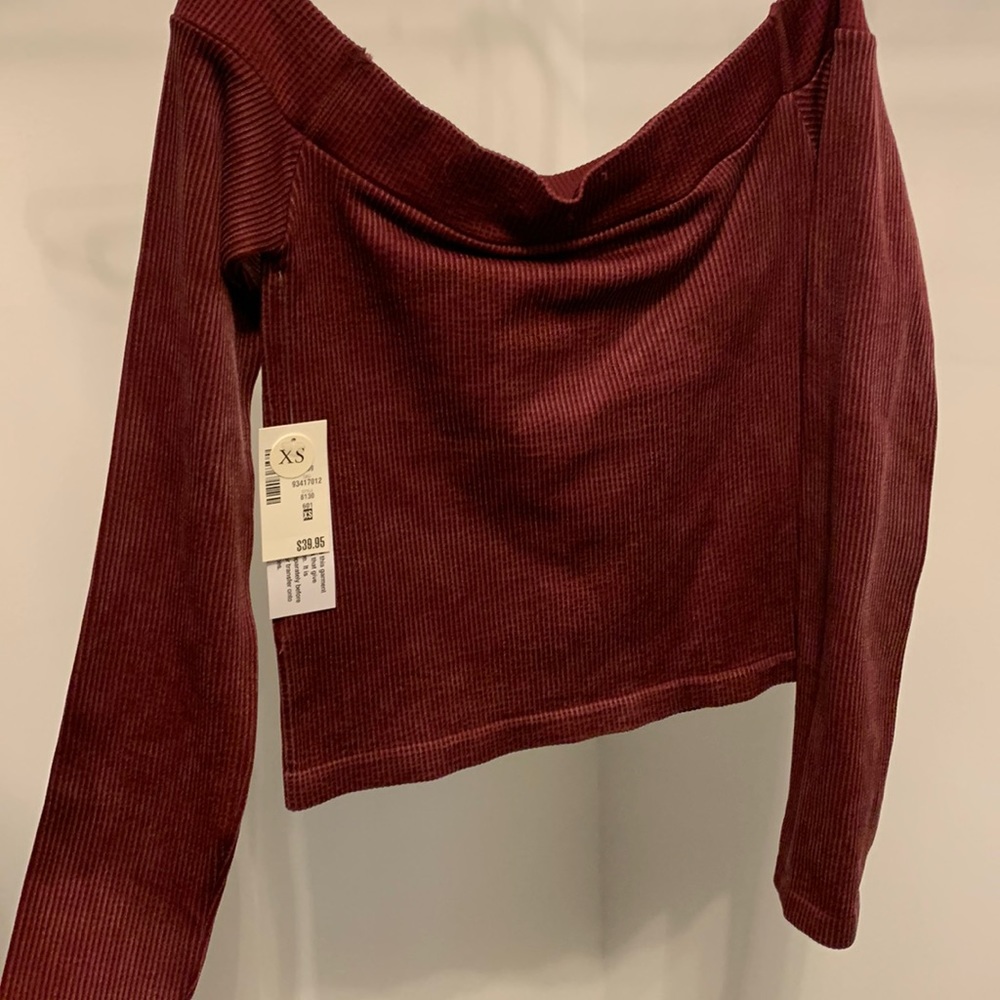 Burgundy crop top